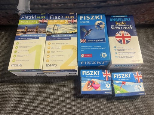 Zdjęcie oferty: Fiszki Angielski A0 A1 B1 B2 Starter 500 Najważniejszy słów i zdań EDGARD