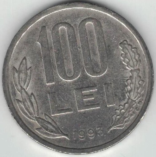 Zdjęcie oferty: Rumunia 100 lei lejów 1993 29,1 mm