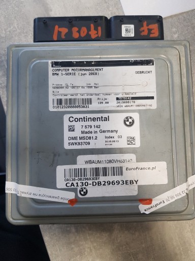 Zdjęcie oferty: BmW 7579142 120i 320i komputer immo off