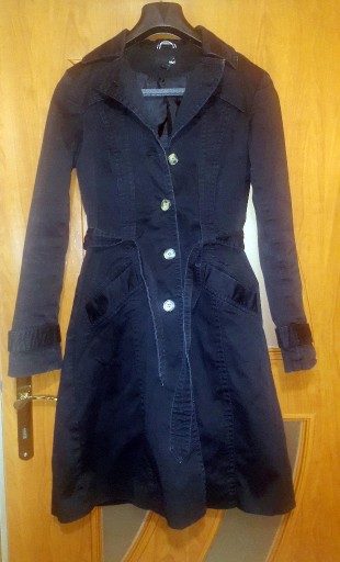 Zdjęcie oferty: Płaszcz damski czarny jeans, H&M 38 M