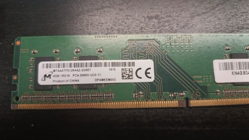 Zdjęcie oferty: Pamięć RAM micron 4GB MTA4ATF51264AZ-2G6E1