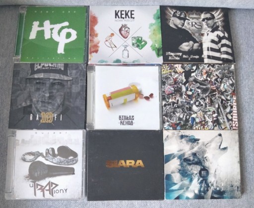 Zdjęcie oferty: Zestaw 9 CD Polski Rap KęKę, Białas,Help Gru, Bisz, Vienio, Buczer, Rafi