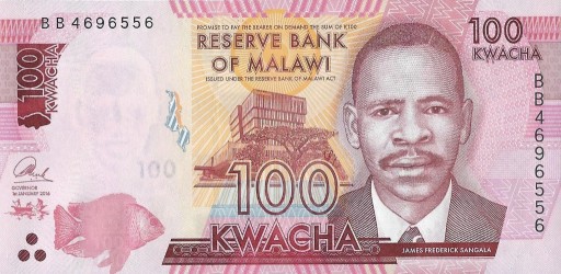 Zdjęcie oferty: Malawi - 100 Kwacha - 2016 - P65 - St.1