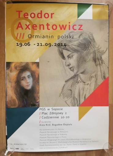 Zdjęcie oferty: Teodor Axentowicz . Plakat z wystawy. 2014