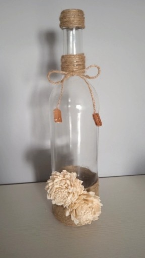 Zdjęcie oferty: Wazon szklany butelka dekoracyjna nowa rękodzieło