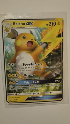 Zdjęcie oferty: Karta Pokemon Raichu GX