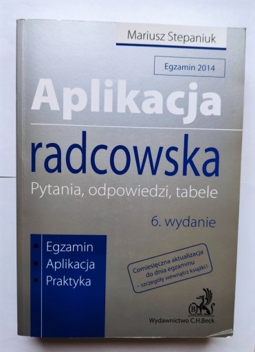 Zdjęcie oferty: Aplikacja radcowska M. Stepaniuk egzamin radcowski