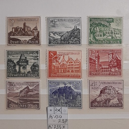 Zdjęcie oferty: Deutsches Reich Mi 730- 738 ** (735x)