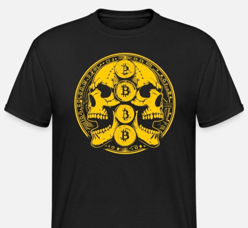 Zdjęcie oferty: Oryginalna koszulka t-shirt bitcoin śmierć czaszki