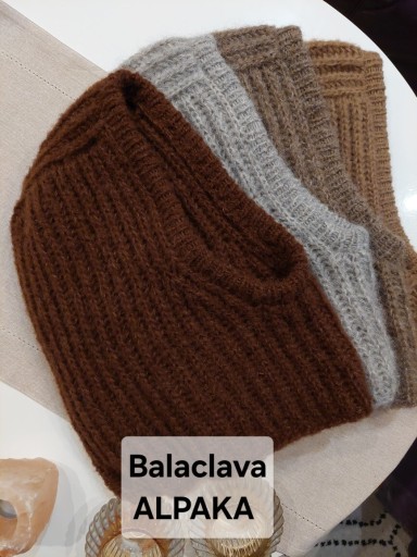 Zdjęcie oferty: Balaclava kaptur kapturek kominiarka handmade brąz