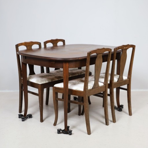 Zdjęcie oferty: zestaw do jadalni, dębowy - stół + 4 krzesła