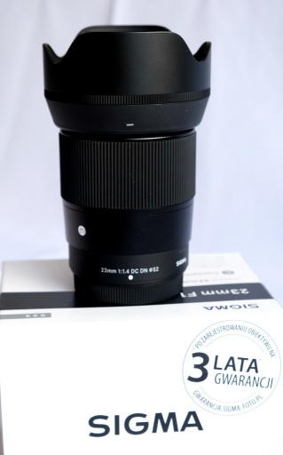 Zdjęcie oferty: Obiektyw Sigma 23 mm f/1,4  Fujifilm X - gwar.