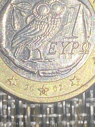 Zdjęcie oferty: 1 euro sowa znaczek "s" grecja 