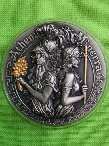Zdjęcie oferty: Srebrna moneta z serii Boginie Atena i Minerwa 