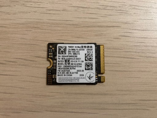 Zdjęcie oferty: SSD SAMSUNG PM991 256GB PCIe M.2 2230 NVMe