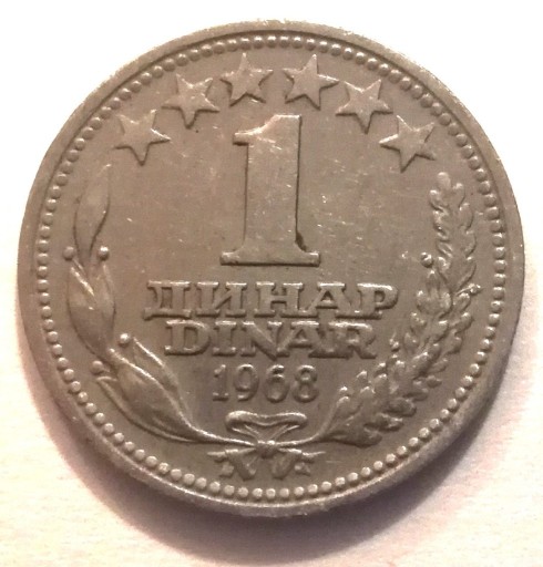 Zdjęcie oferty: Socjalistyczna Jugosławia 1 dinar 1968