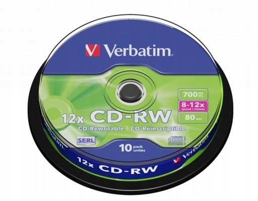 Zdjęcie oferty: Płyta CD Verbatim CD-RW 700 MB 10 szt.