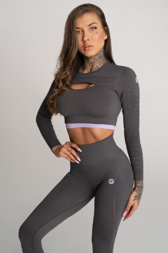 Zdjęcie oferty: Super komplet gym Glamour rashguard XS grafitowy 