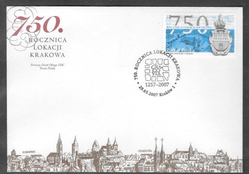 Zdjęcie oferty: 4165, Kraków,750 rocznica lokalizacji Krakowa