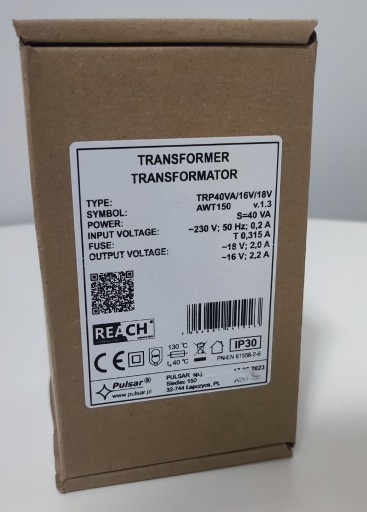 Zdjęcie oferty: Pulsar Transformator TRP40VA