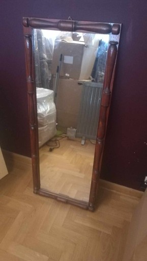 Zdjęcie oferty: Lustro ścienne drewniana rama vintage 110 cm