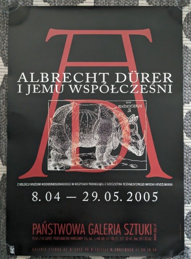 Zdjęcie oferty: Plakat wystawa Albrecht  Durer  2005 dekoracja