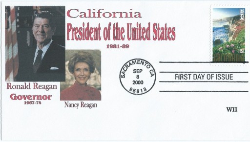 Zdjęcie oferty: Ronald Reagan. Prezydent USA. USA FDC Kalifornia