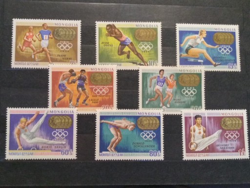 Zdjęcie oferty: Znaczki Mongolia 1969 sport medale