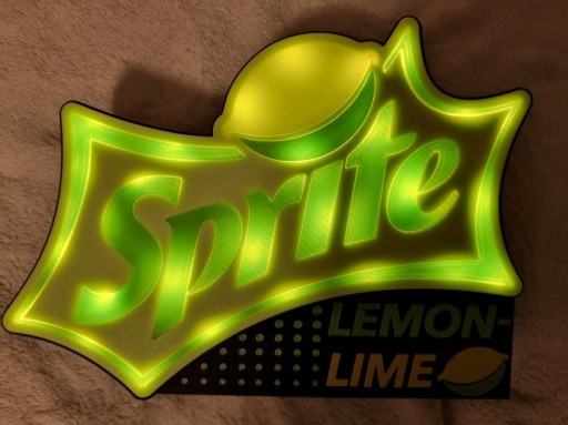 Zdjęcie oferty: Sprite logo ramka lampka