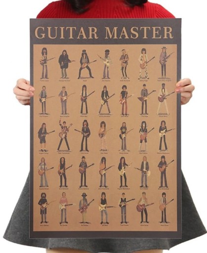 Zdjęcie oferty: Wyprzedaż! Plakat Guitar Master Gitarzyści 51x35cm