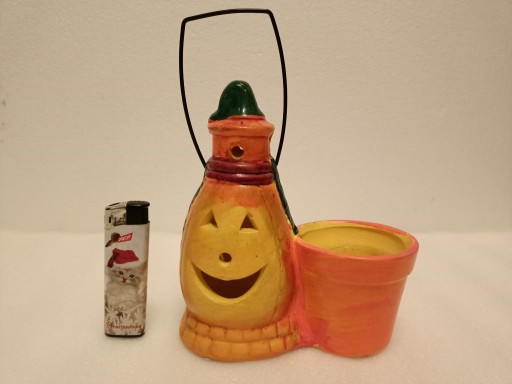 Zdjęcie oferty: Świecąca dynia ceramiczna, dekoracja na Halloween 