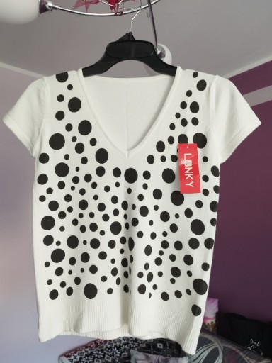 Zdjęcie oferty: Sweterkowa bluzka z krótkim rękawem 