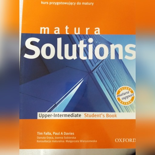 Zdjęcie oferty: Matura Solutions upper-intermediat