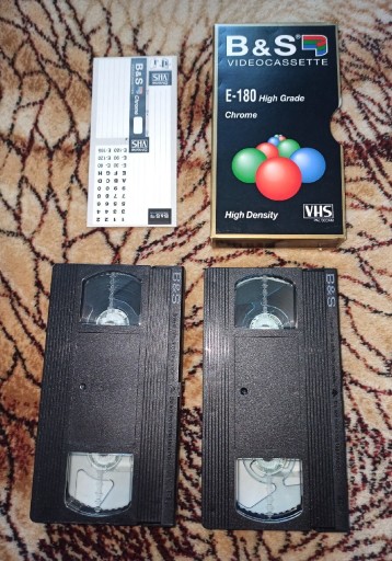 Zdjęcie oferty: 2 kasety VHS B&S E-180 HG     chrom