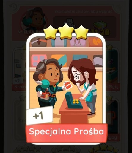 Zdjęcie oferty: Monopoly GO Naklejka "Specjalna prośba" Set 14