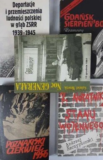 Zdjęcie oferty: Zestaw 5 książek historycznych PRL Stan wojenny