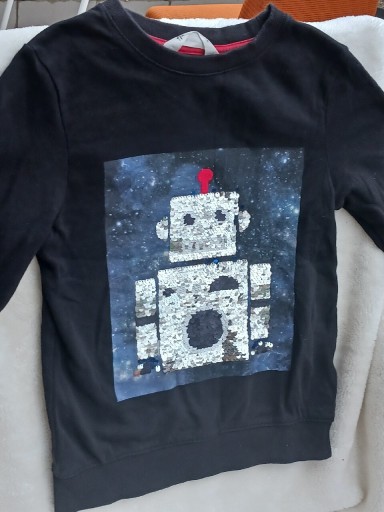 Zdjęcie oferty: Bluza Robot Błyszczące Cekiny H&M Rozmiar 134 /140 cm