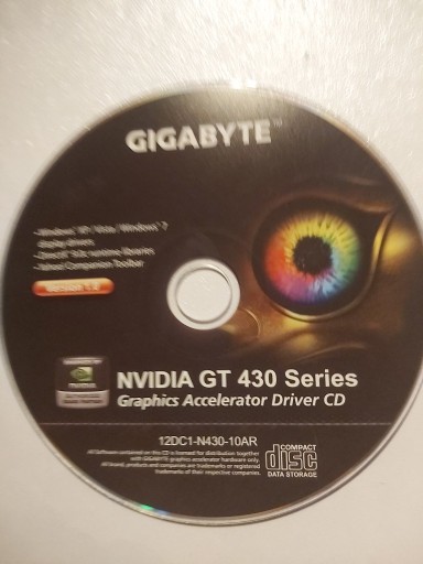 Zdjęcie oferty: Retro CD sterowniki do kart NVIDIA GT 430 series