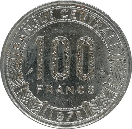 Zdjęcie oferty: Kamerun 100 francs 1972, KM#16