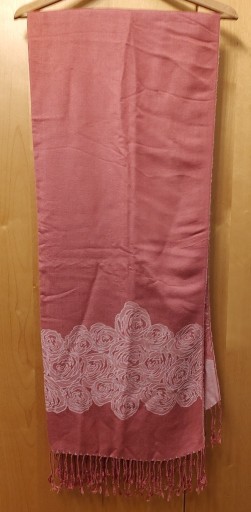 Zdjęcie oferty: Różowa duża apaszka chusta szal szalik