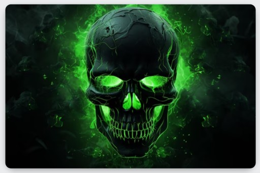 Zdjęcie oferty: Podkładka Pod Mysz Green Skull