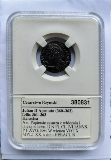 Zdjęcie oferty: Julian II Apostata 360-363/ follis 361-363/ 19mm