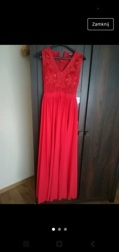 Zdjęcie oferty: Czerwona sukienka maxi z rozcięciem