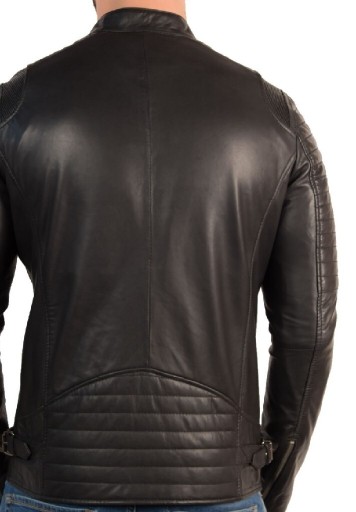 Zdjęcie oferty: Czarna skórzana kurtka motocyklowa męska - Cruz