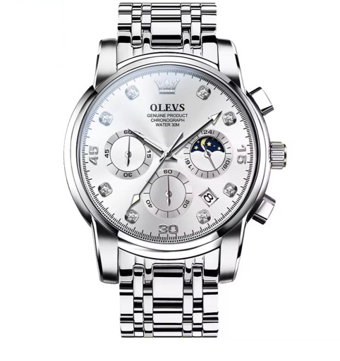 Zdjęcie oferty: Elegancki zegarek męski bransoleta srebrny komunia