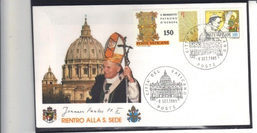 Zdjęcie oferty: JAN PAWEŁ II - Watykan 1985r.- koperta - JP II