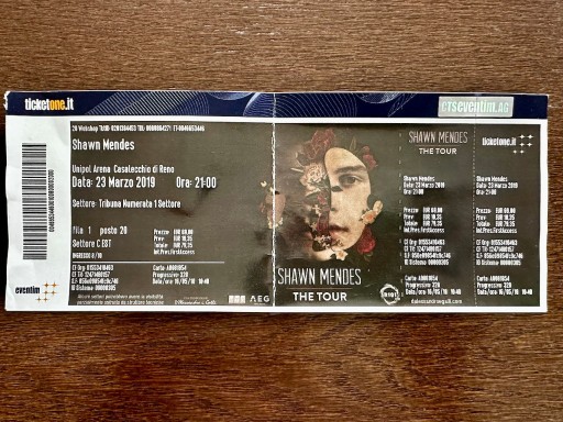 Zdjęcie oferty: Bilet kolekcjonerski koncert Shawn Mendes