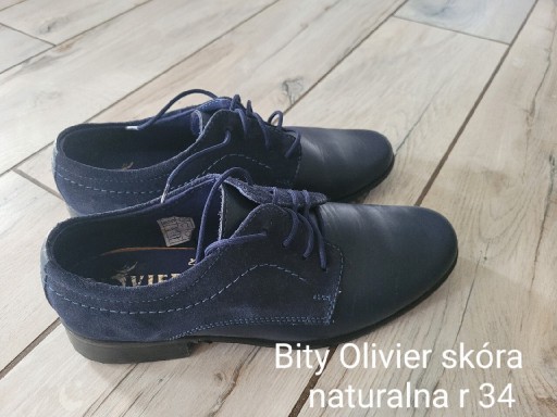 Zdjęcie oferty: Buty komunijne granat skóra naturalna r 34 