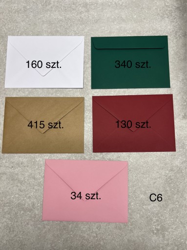 Zdjęcie oferty: Koperty kwadratowe, C6, B6 - wyprzedaż 