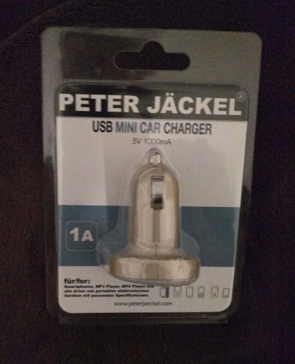 Zdjęcie oferty: Ładowarka samochodowa PETER JÄCKEL USB MINI 1 A 